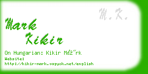 mark kikir business card